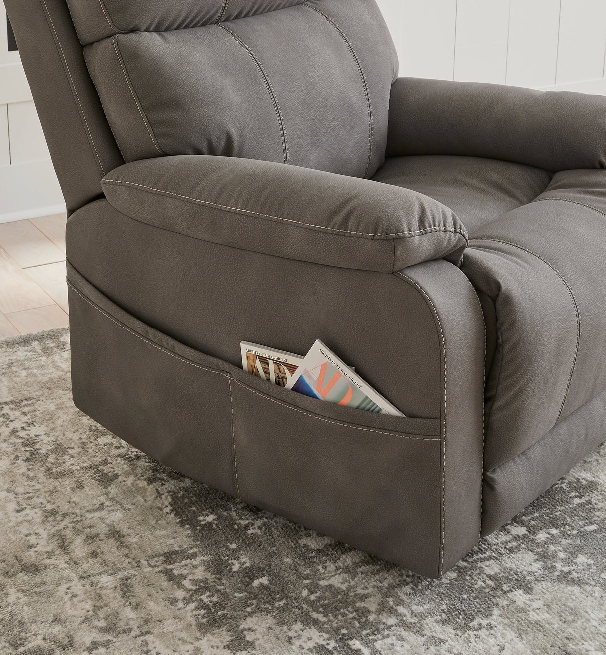 Next-Gen Durapella Slate Power Lift Recliner from Ashley Furniture - Luna Furniture