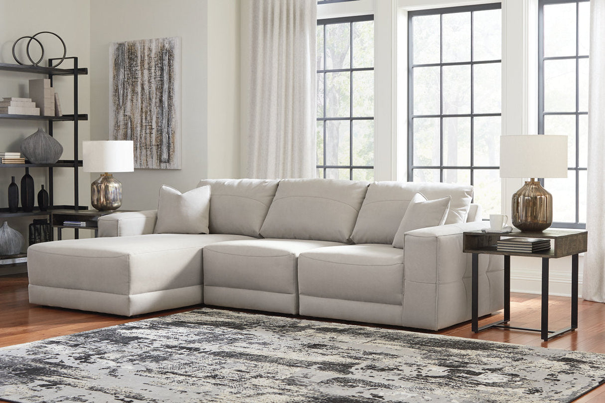 Next-Gen Gaucho Gray 3-Piece LAF Chaise Sectional from Ashley - Luna Furniture