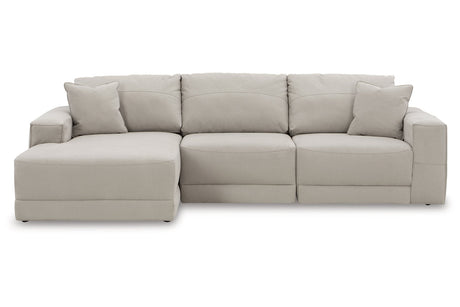 Next-Gen Gaucho Gray 3-Piece LAF Chaise Sectional from Ashley Furniture - Luna Furniture