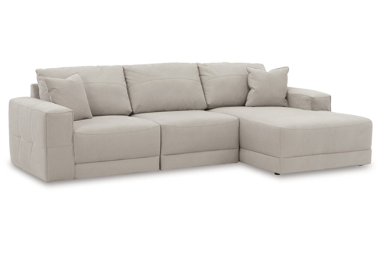 Next-Gen Gaucho Gray 3-Piece RAF Chaise Sectional from Ashley Furniture - Luna Furniture