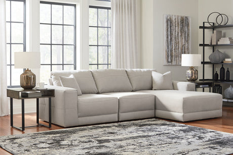 Next-Gen Gaucho Gray 3-Piece RAF Chaise Sectional from Ashley Furniture - Luna Furniture