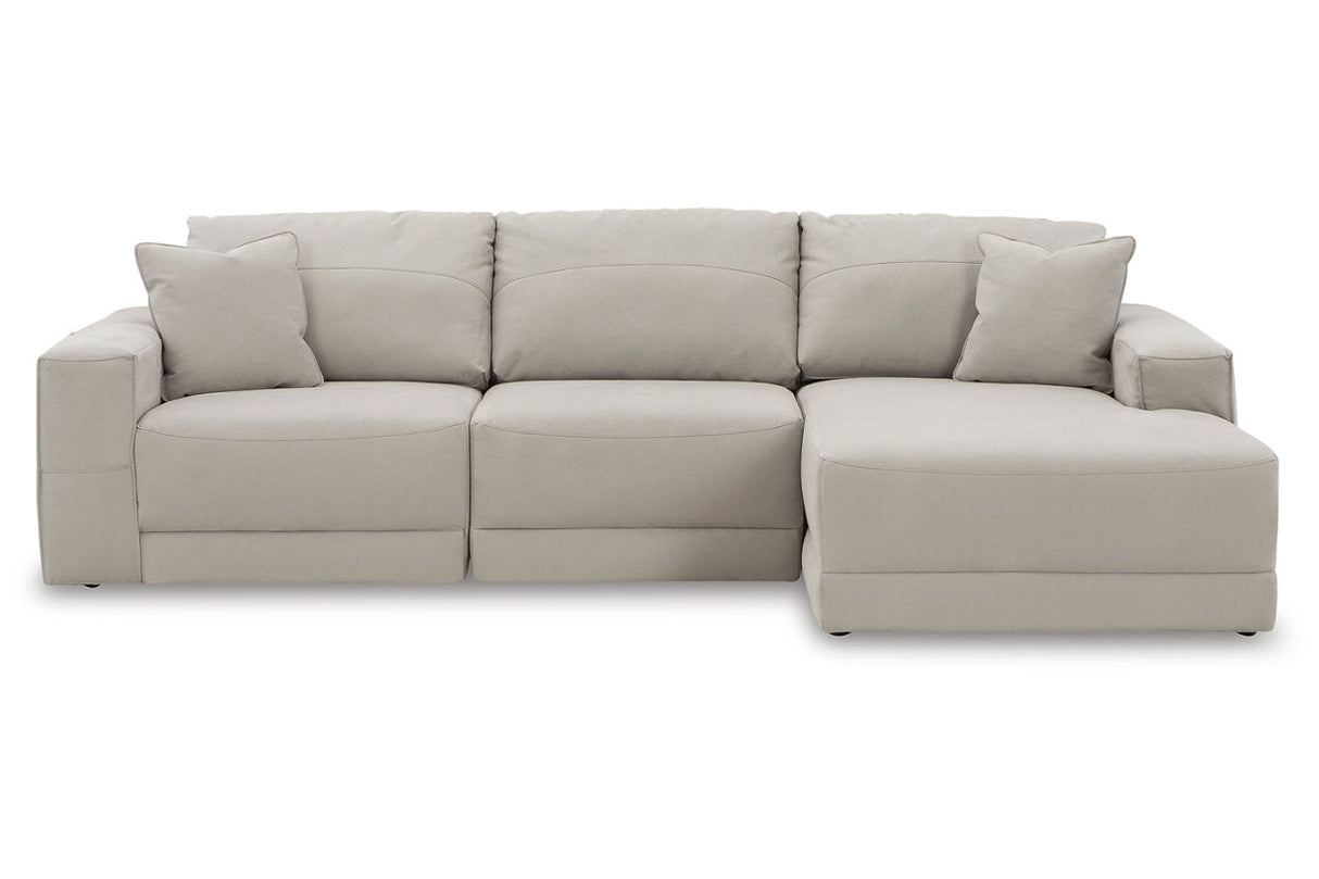 Next-Gen Gaucho Gray 3-Piece RAF Chaise Sectional from Ashley Furniture - Luna Furniture