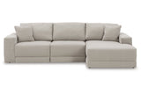 Next-Gen Gaucho Gray 3-Piece RAF Chaise Sectional from Ashley Furniture - Luna Furniture