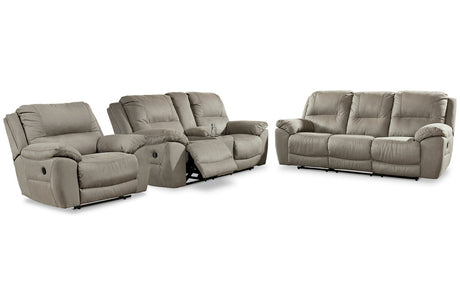Next-Gen Gaucho Putty Power Reclining Sofa and Loveseat from Ashley - Luna Furniture