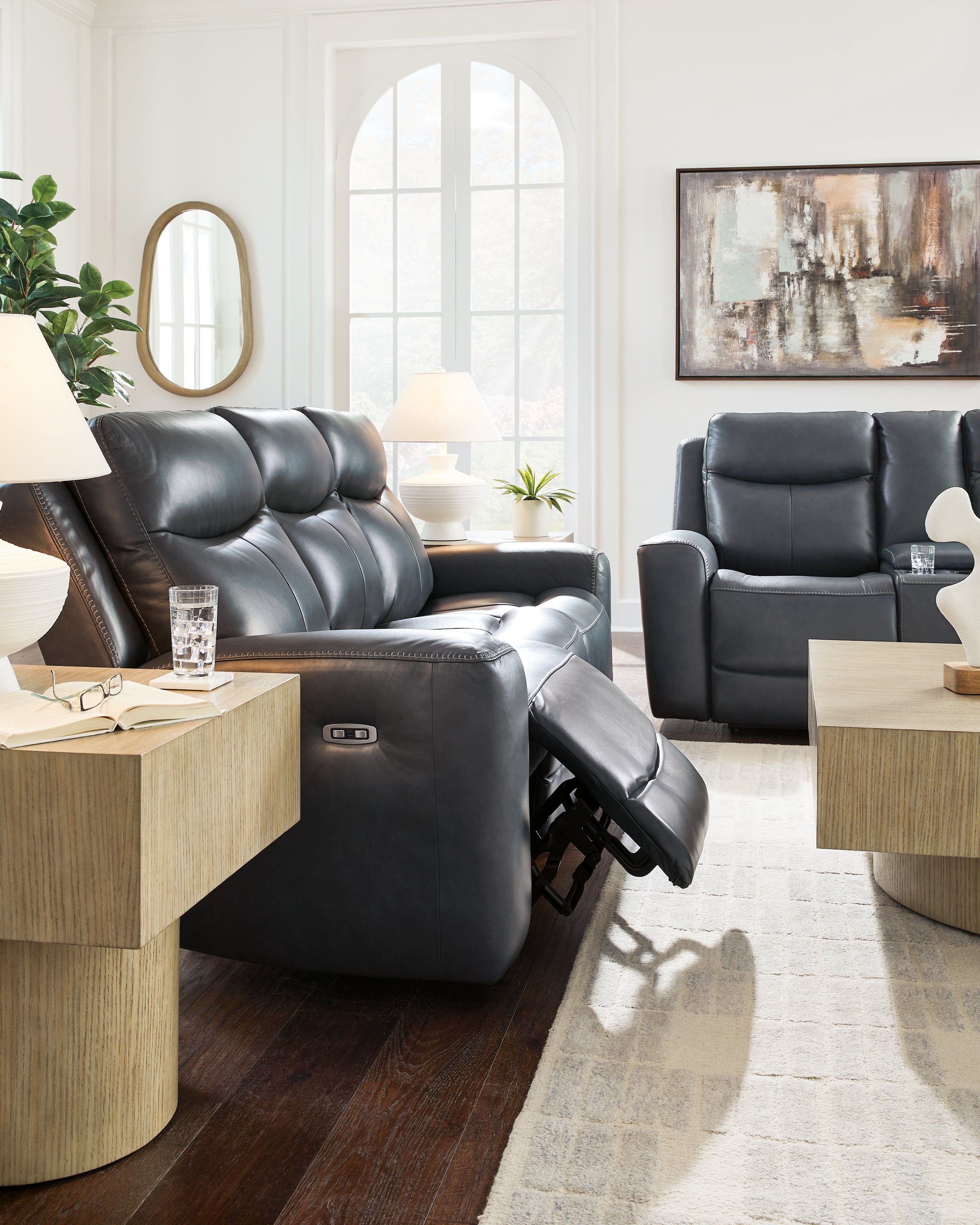 fuwaleフワレ様　anuansチャコール2 Next Move Sofa and Loveseat in Admiral – Luna Furniture