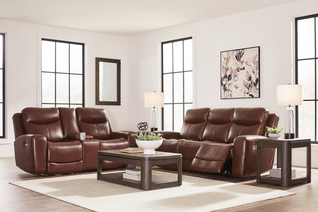 Next Move Sofa and Loveseat in Mahogany from Ashley Furniture - Luna Furniture
