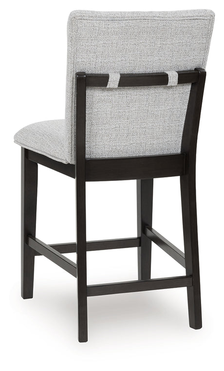 Neymorton Dark Grayish Brown Counter Height Barstool, Set of 2 from Ashley - Luna Furniture