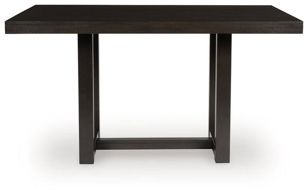Neymorton Dark Grayish Brown Counter Height Table