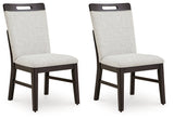 Neymorton Light Gray/Brown Dining Chair, Set of 2 from Ashley Furniture - Luna Furniture