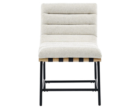 Nicco 20″ Side Chair, Eggshell Polyester Fabric from Steve Silver - Luna Furniture