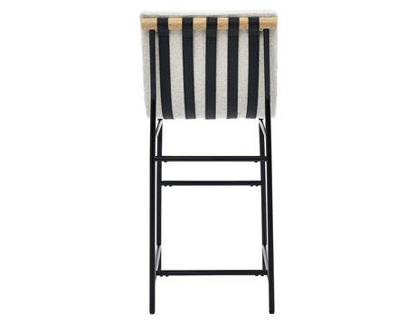 Nicco Black/Eggshell 30-inch Bar Chair from Steve Silver - Luna Furniture
