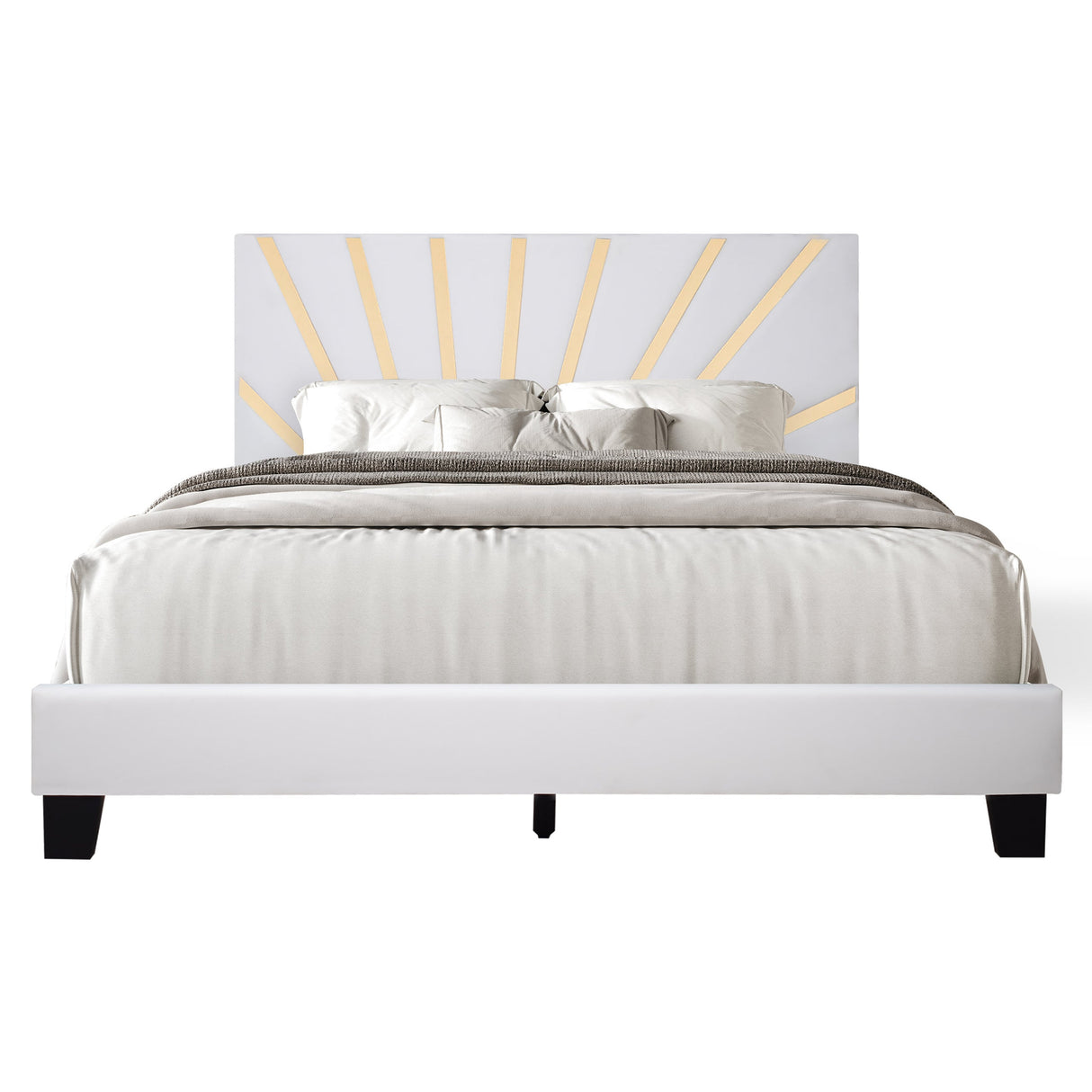 Nico White Queen Platform Bed from Happy Homes - Luna Furniture
