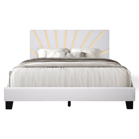 Nico White Queen Platform Bed from Happy Homes - Luna Furniture