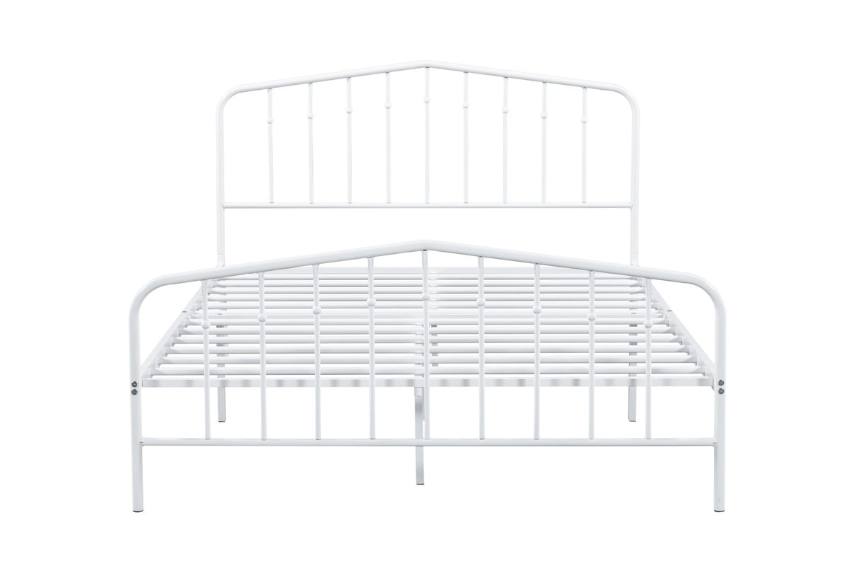 Nicoli White Full Metal Bed from Furniture of America - Luna Furniture