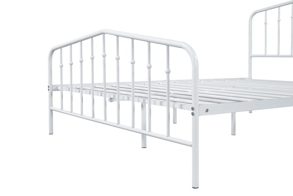 Nicoli White Full Metal Bed from Furniture of America - Luna Furniture