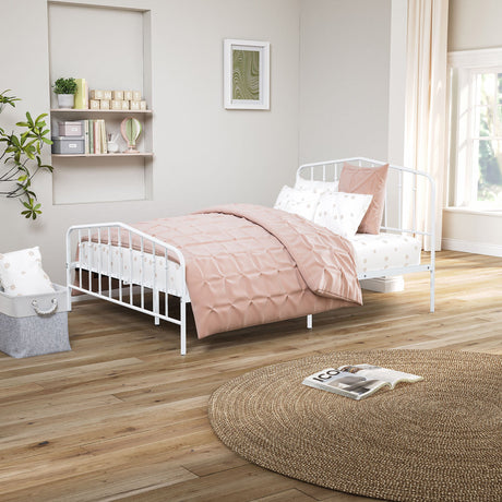 Nicoli White Full Metal Bed from Furniture of America - Luna Furniture