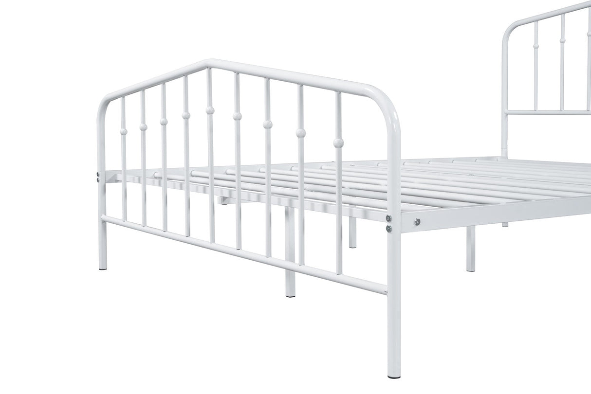 Nicoli White Full Metal Bed from Furniture of America - Luna Furniture