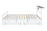 Nicoli White Queen Metal Bed With Underbed Storage from Furniture of America - Luna Furniture