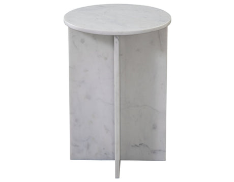 Niki Banswara White Solid Marble Accent Table from Steve Silver - Luna Furniture