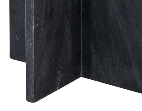 Niki Solid Black Marquina Marble Accent Table from Steve Silver - Luna Furniture