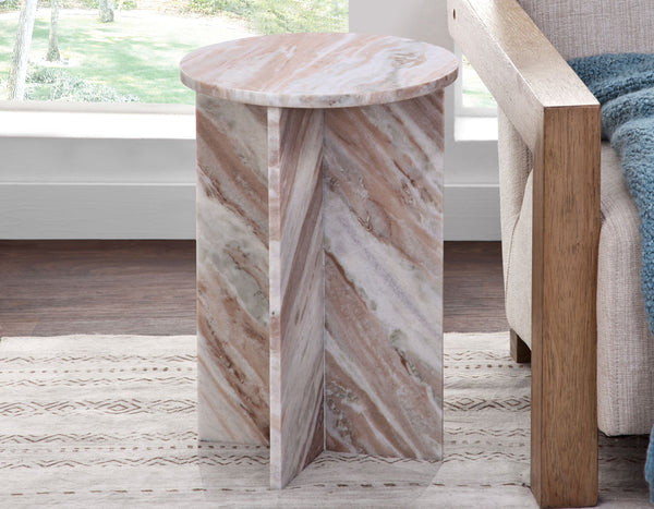 Niki Toronto Brown Marble End Table