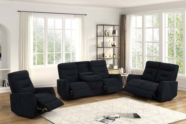 Nina Black 3-Piece Power Reclining Set