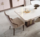 Nirvana Diningroom (Consol With Mirror & Dining Table & 6 Dining Chair) from Furnia - Luna Furniture