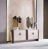 Nirvana Diningroom (Consol With Mirror & Dining Table & 6 Dining Chair) from Furnia - Luna Furniture