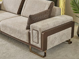 Nirvana 4-pieces (2 Four Seat Sofa & 2 Chair) Livingroom Set in Beige from Furnia - Luna Furniture