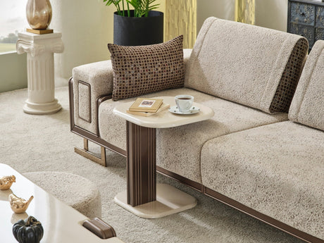 Nirvana 4-pieces (2 Four Seat Sofa & 2 Chair) Livingroom Set in Beige from Furnia - Luna Furniture
