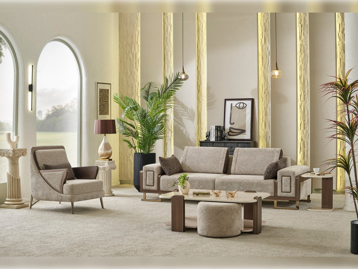 Nirvana Chair in Beige from Furnia - Luna Furniture
