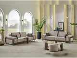 Nirvana Stationary 4 Seat Sofa in Beige from Furnia - Luna Furniture