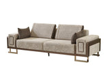 Nirvana 4-pieces (2 Four Seat Sofa & 2 Chair) Livingroom Set in Beige from Furnia - Luna Furniture