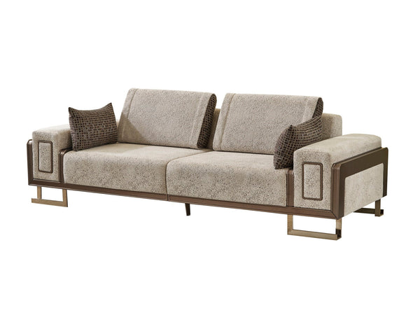 Nirvana Stationary 4 Seat Sofa in Beige