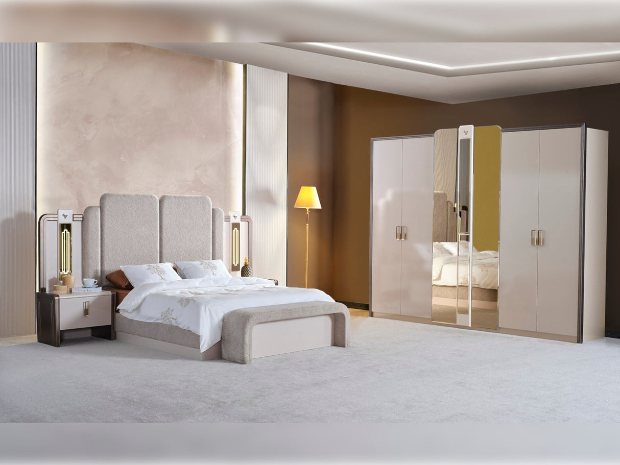 Nirvana Queen Bed Frame With Headboard from Furnia - Luna Furniture