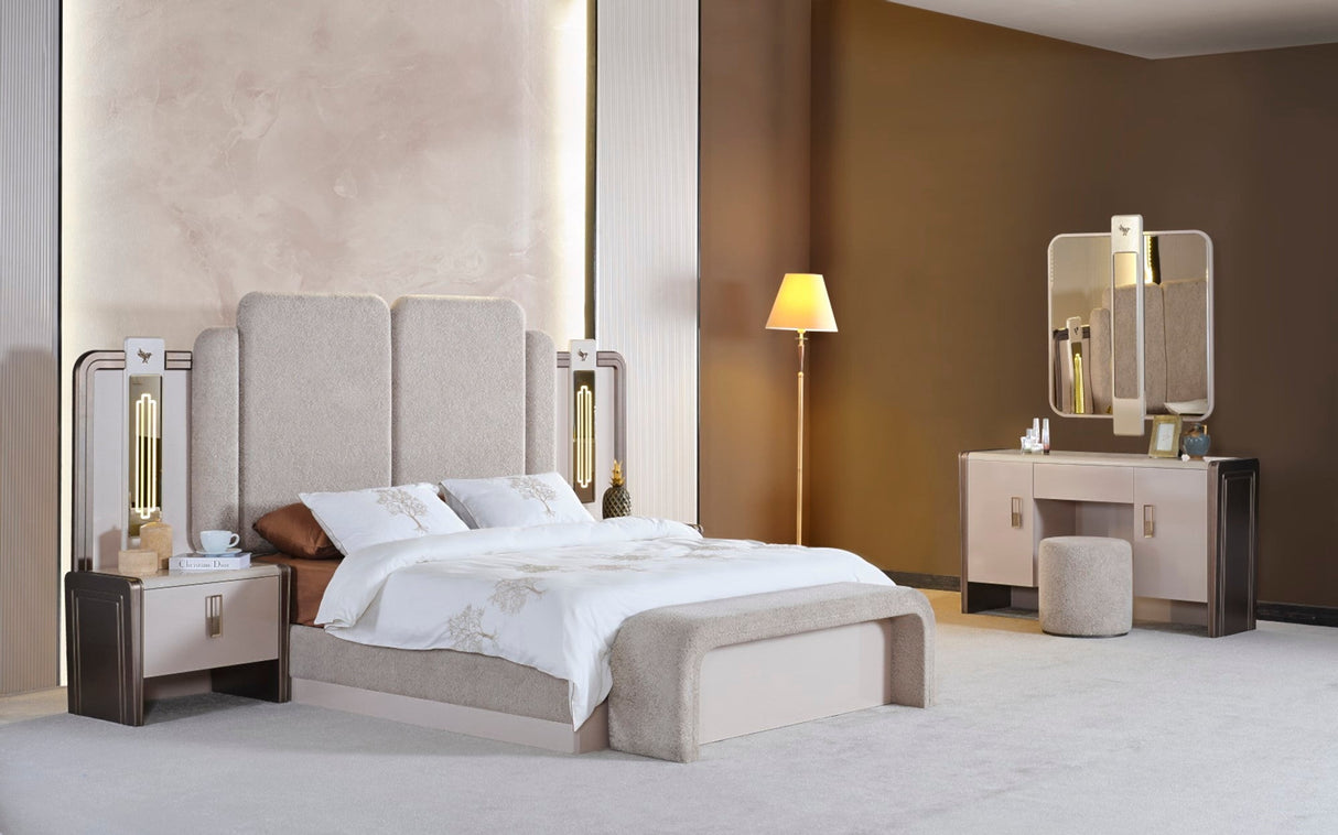 Nirvana King Bed Frame With Headboard from Furnia - Luna Furniture