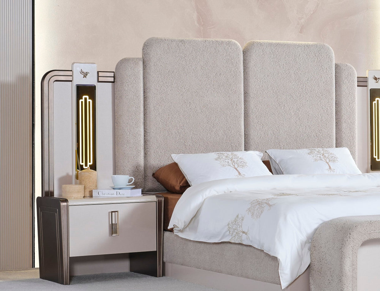 Nirvana King Bed Frame With Headboard from Furnia - Luna Furniture