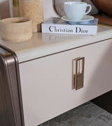 Nirvana Bedroom (Queen Bed & Dresser With Mirror & Ottoman & 2 Nightstand With Back ) from Furnia - Luna Furniture