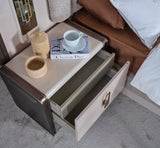 Nirvana Bedroom (Queen Bed & Dresser With Mirror & Ottoman & 2 Nightstand With Back ) from Furnia - Luna Furniture