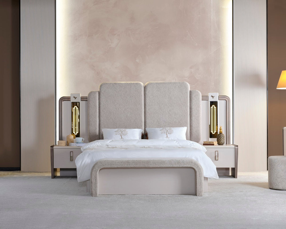 Nirvana Queen Bed Frame With Headboard from Furnia - Luna Furniture