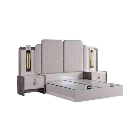 Nirvana King Bed Frame With Headboard from Furnia - Luna Furniture
