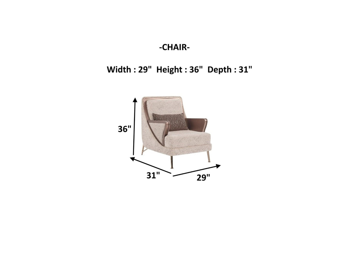 Nirvana Chair in Beige from Furnia - Luna Furniture