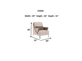 Nirvana 4-pieces (2 Four Seat Sofa & 2 Chair) Livingroom Set in Beige from Furnia - Luna Furniture