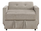 Noah Brown Convertible Sleeper Chair-and-a-Half from Steve Silver - Luna Furniture