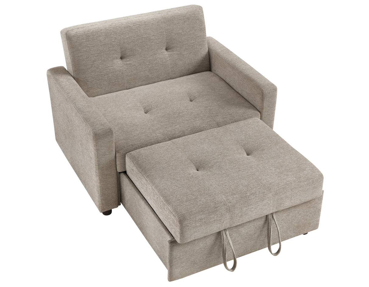 Noah Brown Convertible Sleeper Chair-and-a-Half from Steve Silver - Luna Furniture