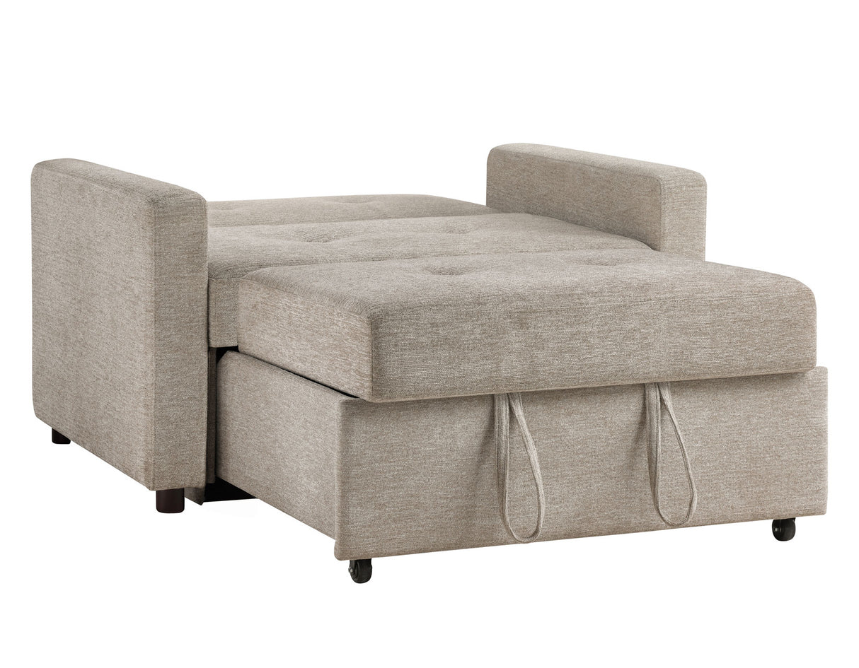 Noah Brown Convertible Sleeper Chair-and-a-Half from Steve Silver - Luna Furniture