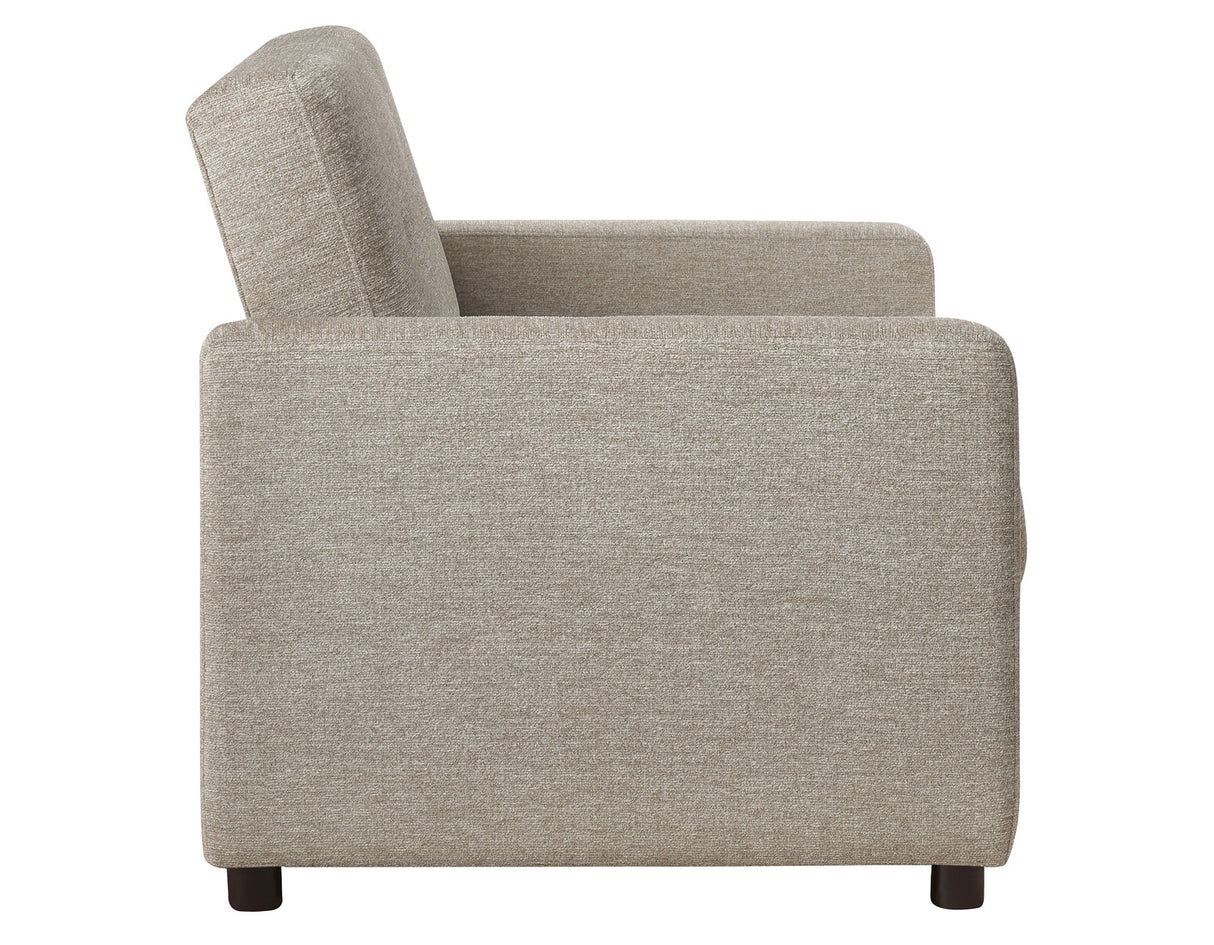 Noah Brown Convertible Sleeper Chair-and-a-Half from Steve Silver - Luna Furniture
