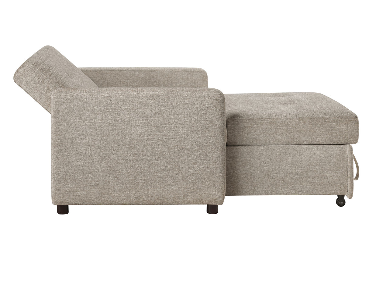 Noah Brown Convertible Sleeper Chair-and-a-Half from Steve Silver - Luna Furniture
