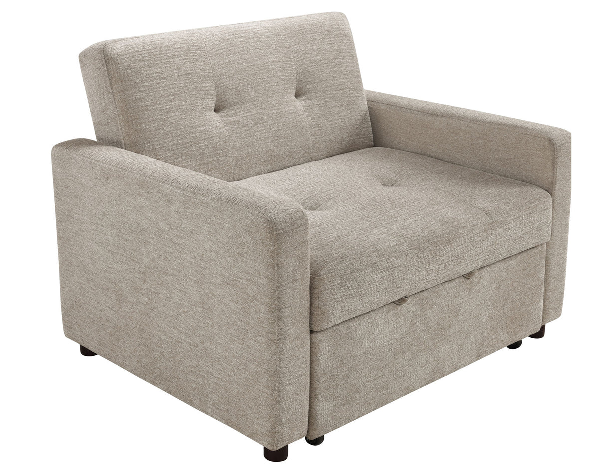 Noah Brown Convertible Sleeper Chair-and-a-Half from Steve Silver - Luna Furniture