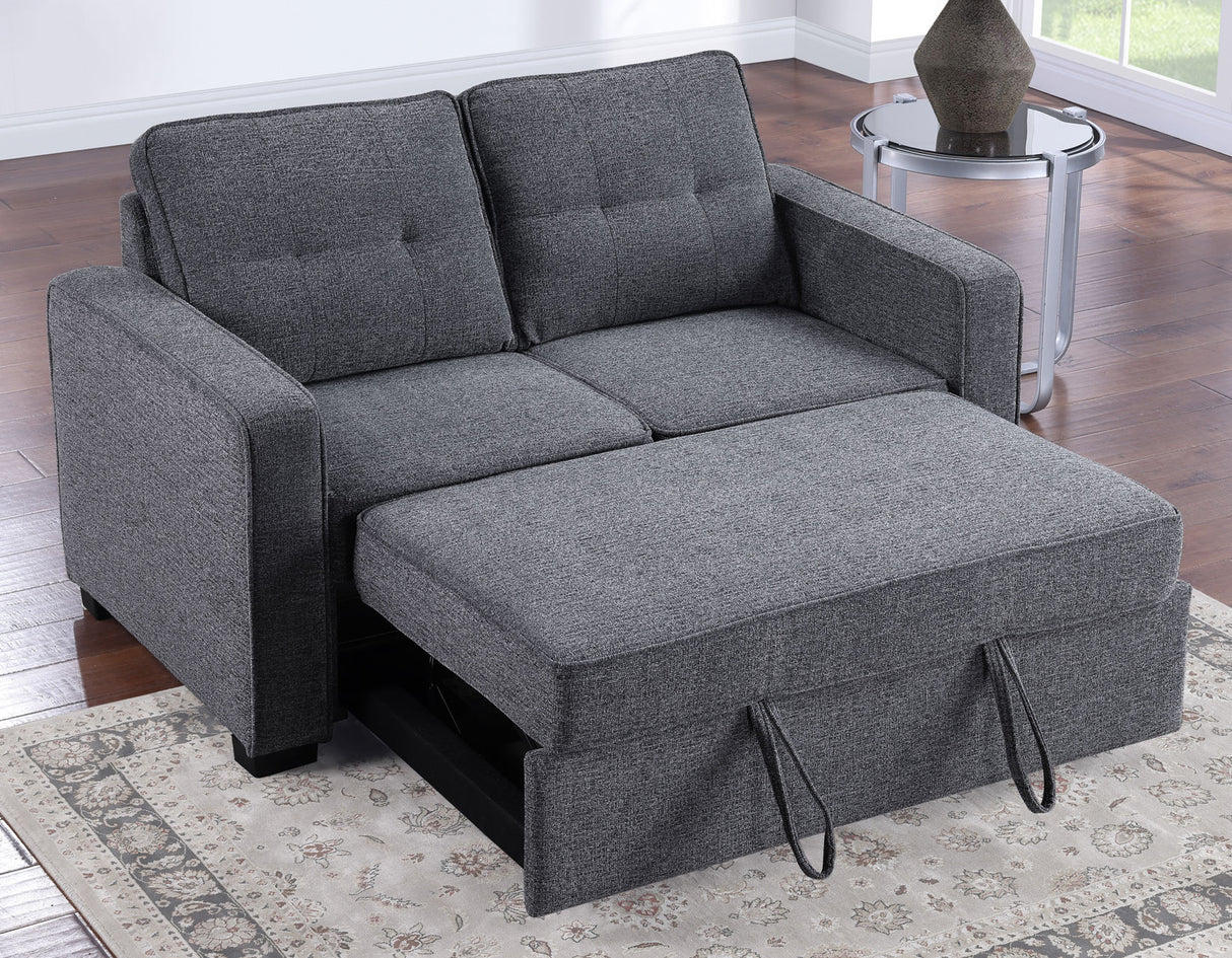Noah Convertible Sleeper Loveseat, Gray from Steve Silver - Luna Furniture